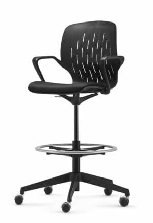 to-sync coworking / Chaise de réunion haute sur roulettes