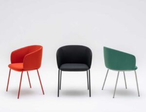 Grace Mdd / Chaise de réunion tapissée 4 pieds