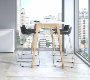 Born / Table haute pieds en bois