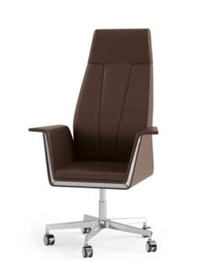 Larus / Fauteuil président cuir pleine fleur