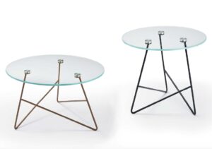 Ermione Meme Design / Table basse ronde Verre transparent