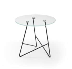 Ermione Meme Design / Table basse ronde Verre transparent