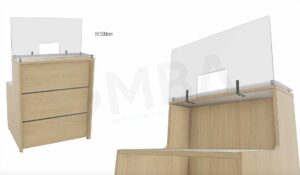 Wello / Ecran en plexiglass pour banque d'accueil