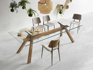 Zeus midj Table en verre design