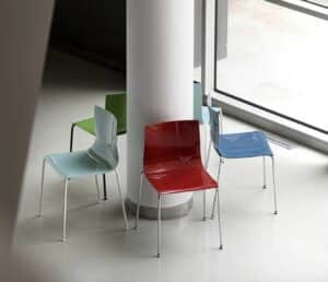 Slim fixed Moving / Chaise visiteur 4 pieds