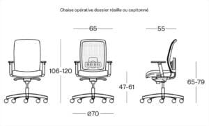 Cometa R Milani / Fauteuil de bureau résille