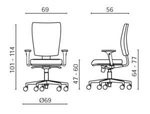 Five Milani / Fauteuil de bureau