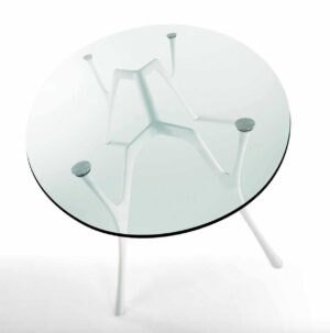 Pegaso Caimi / Table ronde en verre