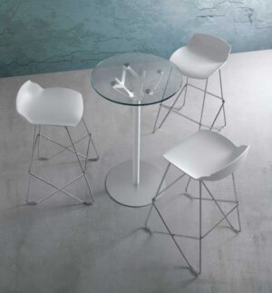 Cicerone Caimi / Table haute en verre