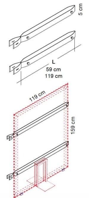 Pli Oversize Caimi / Paire d'élastiques pour paravent acoustique