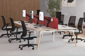Cinétic pied A bois Harmony / Bureau double