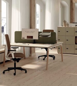 Cinétic pied A bois Harmony / Bureau double