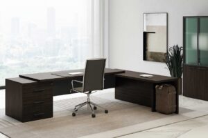 Arkos Arteco / Bureau de direction avec retour bas et caisson
