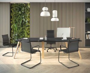 Elite Harmony / Fauteuil visiteur noir pied luge