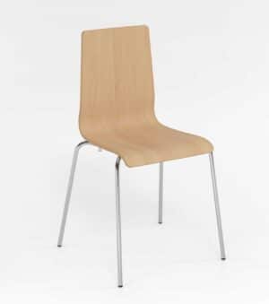 Horus / Chaise visiteur en bois empilable