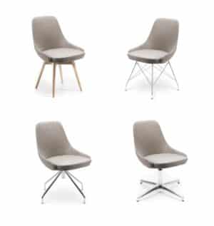 Bretta / Chaise de réunion tapissée