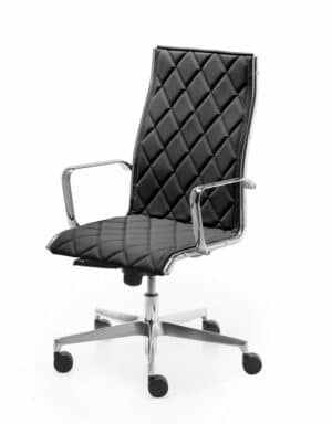 Vesta / Fauteuil de direction en cuir dossier haut