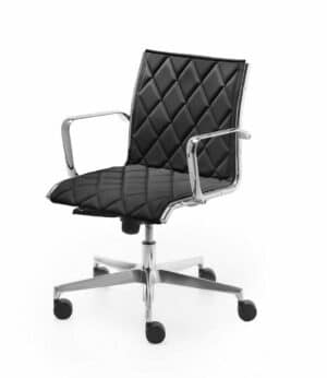 Vesta / Fauteuil de direction en cuir dossier bas
