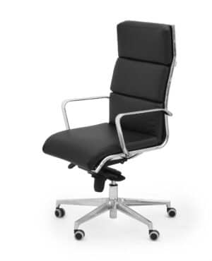 @ Tecnosoft / Fauteuil de direction en cuir dossier haut