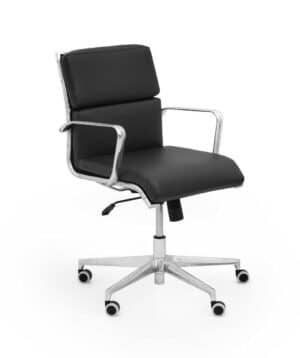 @ Tecnosoft / Fauteuil de direction en cuir dossier moyen