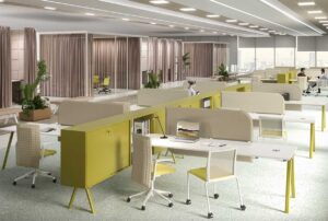 2027 Gaber / Bureau double avec armoires