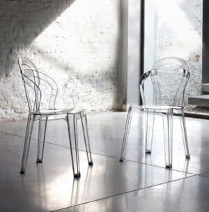Rainbow / Chaise visiteur transparente