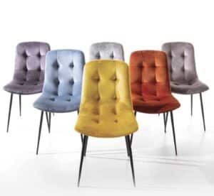 Zara / Chaise visiteur tapissée en velours