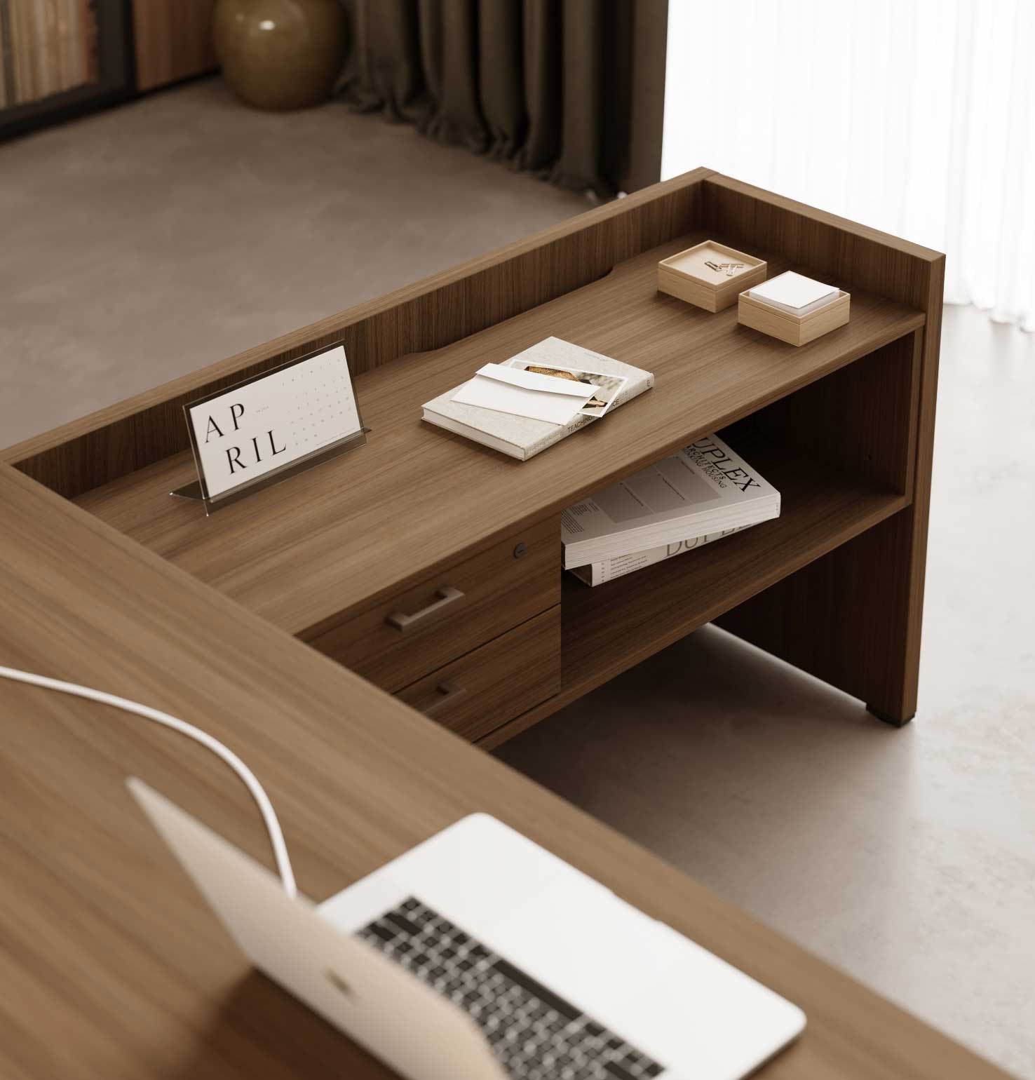 88062_3 - MonBureauDesign Delta / Bureau de direction avec meuble de rangement Las Mobili (ref. 88062i)